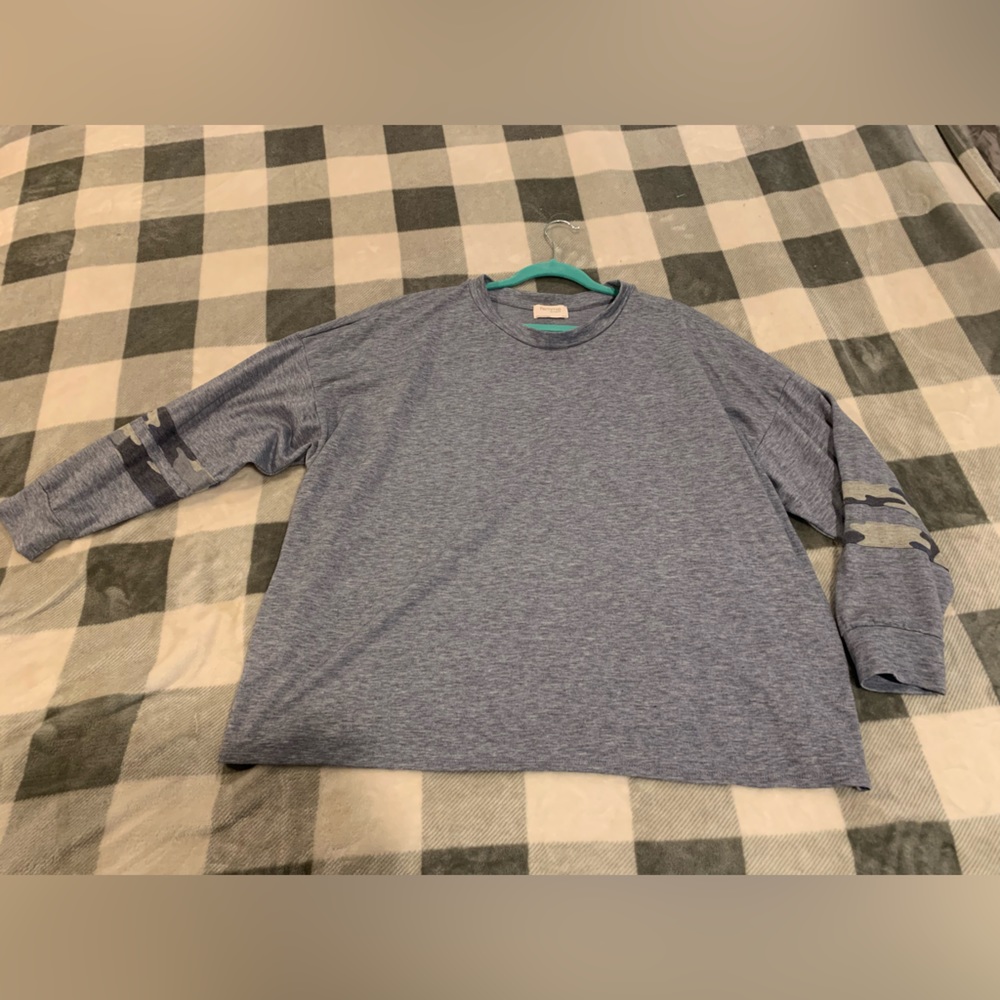 Heathered Blue Long Sleeved Shirt